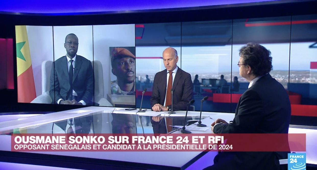 L’Entretien de Ousmane Sonko sur France 24 «  Nous n’avons rien contre la France, assure le leader de l’opposition »