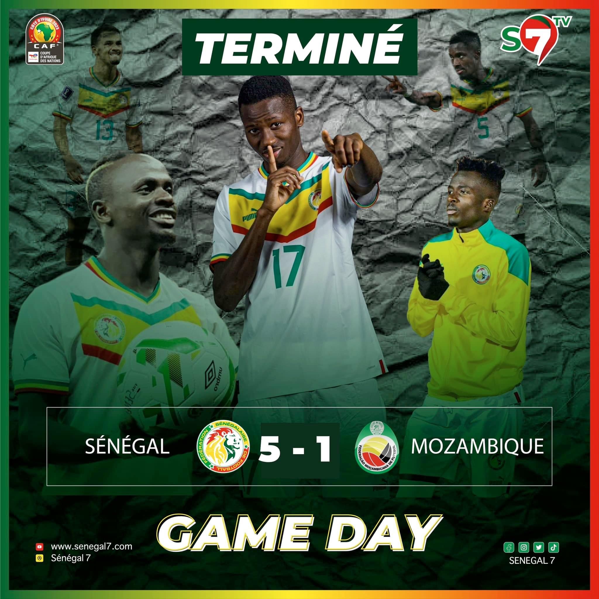 Éliminatoire Can 2023 – Le Senegal  prend ses distances en écrasant la Mozambique 🇲🇿 (5-1)