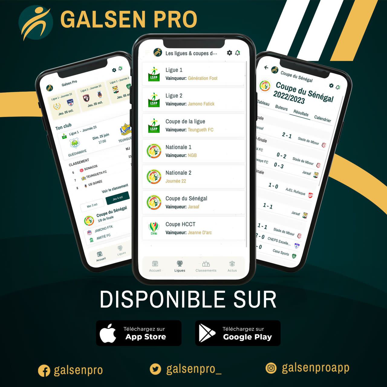 Télécharger l’application Galsen Pro disponible sur AppStore et Playstore