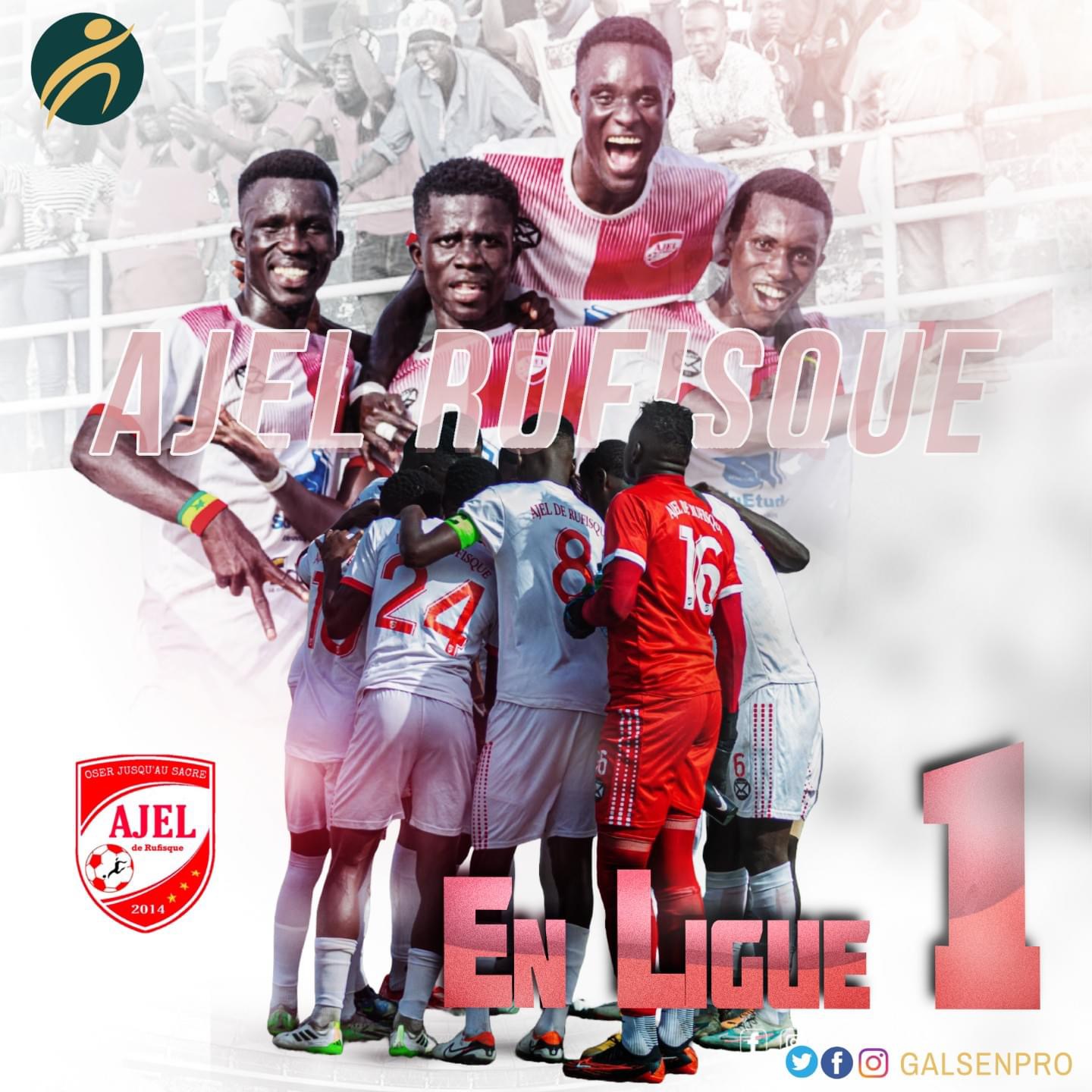 🏆 [🅻🅸🅶🆄🅴 2️⃣] 🇸🇳 AJEL de Rufisque termine parmi les 4 premiers et accède en Ligue 1. #Ligue2SN  🤳Téléchargez votre app Galsen PRO maintenant ➡️ bit.ly/galsenpro